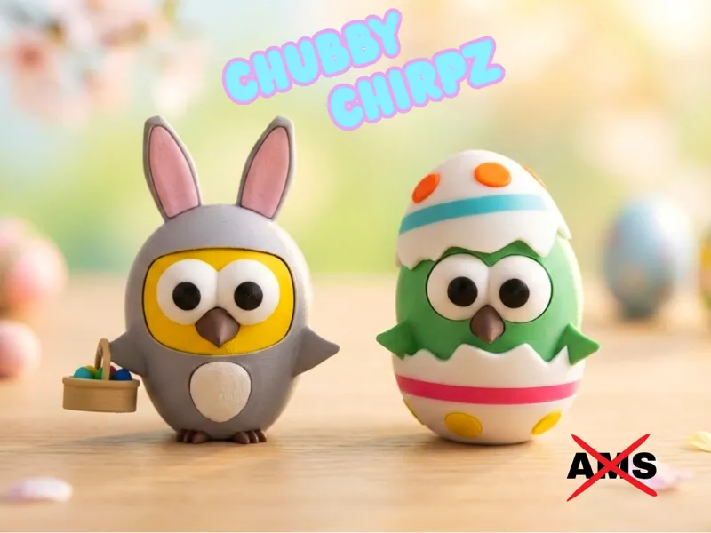 Chubby Chirpz Easter Bunny & Egg Bird - NO AMS