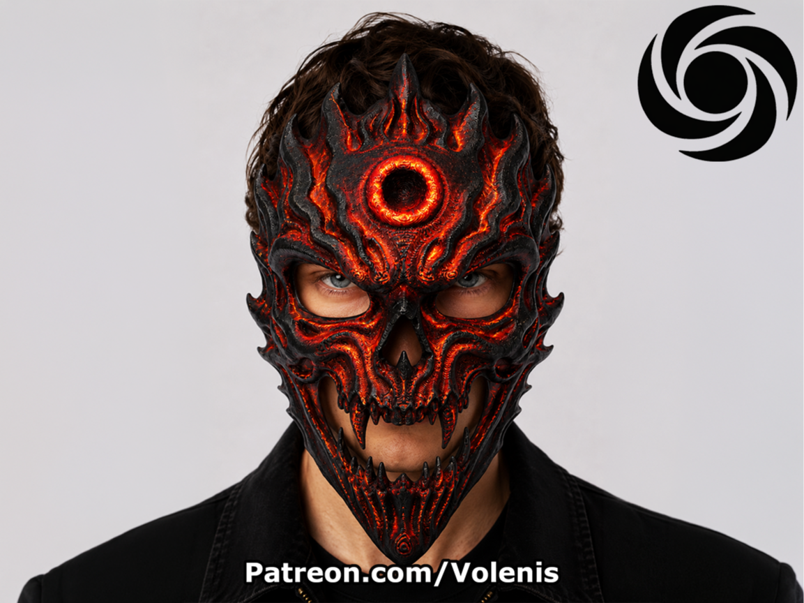 Wearable Vulcan Skull Mask