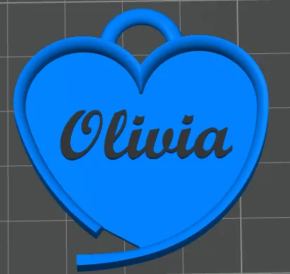 Customizable Heart Keychain Unfinished heart