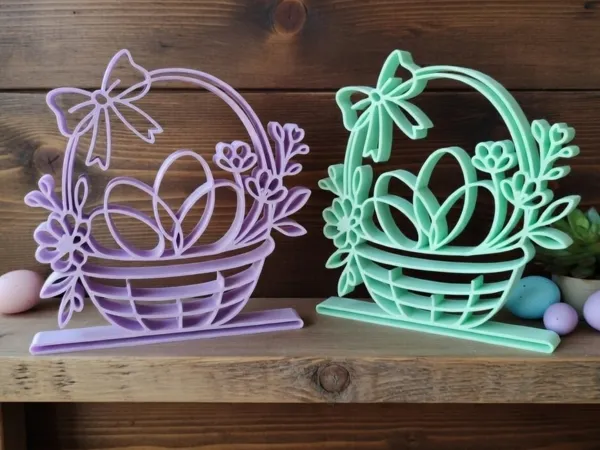 Panier de Pâques garni d'œufs