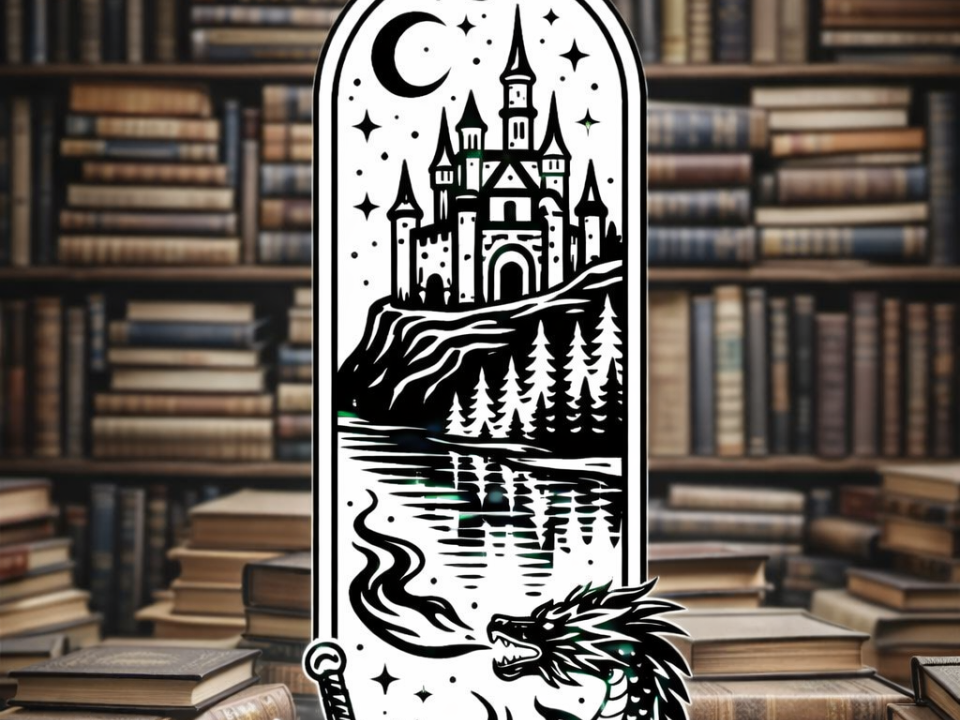 Drachen Fantasy Lesezeichen – Ohne AMS druckbar