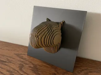 Capybara Layered Sculpture - 12 x12cm