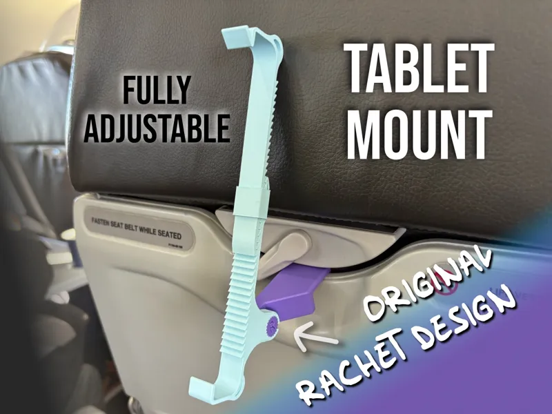 Tablet holder mount for airplane