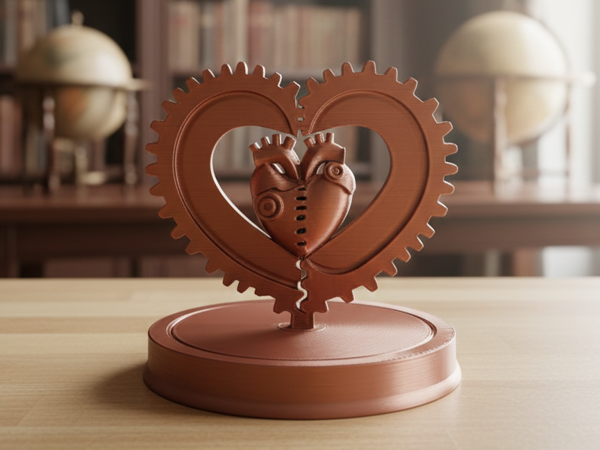 Mechanisches Herz-Getriebe (Steampunk Style)