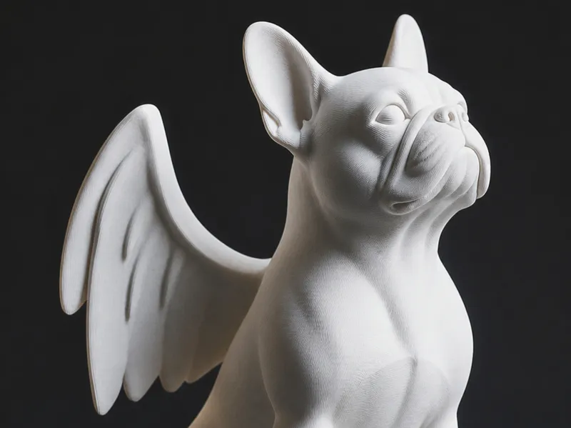 Angel French Bulldog Statue