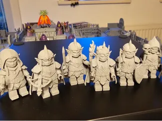 Building block inspiret DnD miniatures Dark Elves