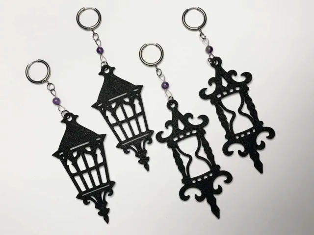 Goth Hourglass and Lantern Earrings COMMERCIAL USE