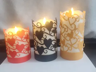 Valentine Hearts LED Candle Wrap