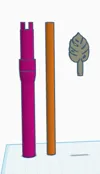 With selfwatering straw for waterlevel tracking