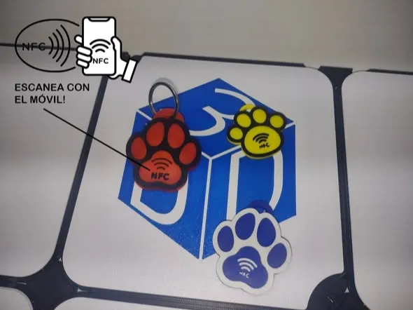 Placa identificativa para gatos con NFC