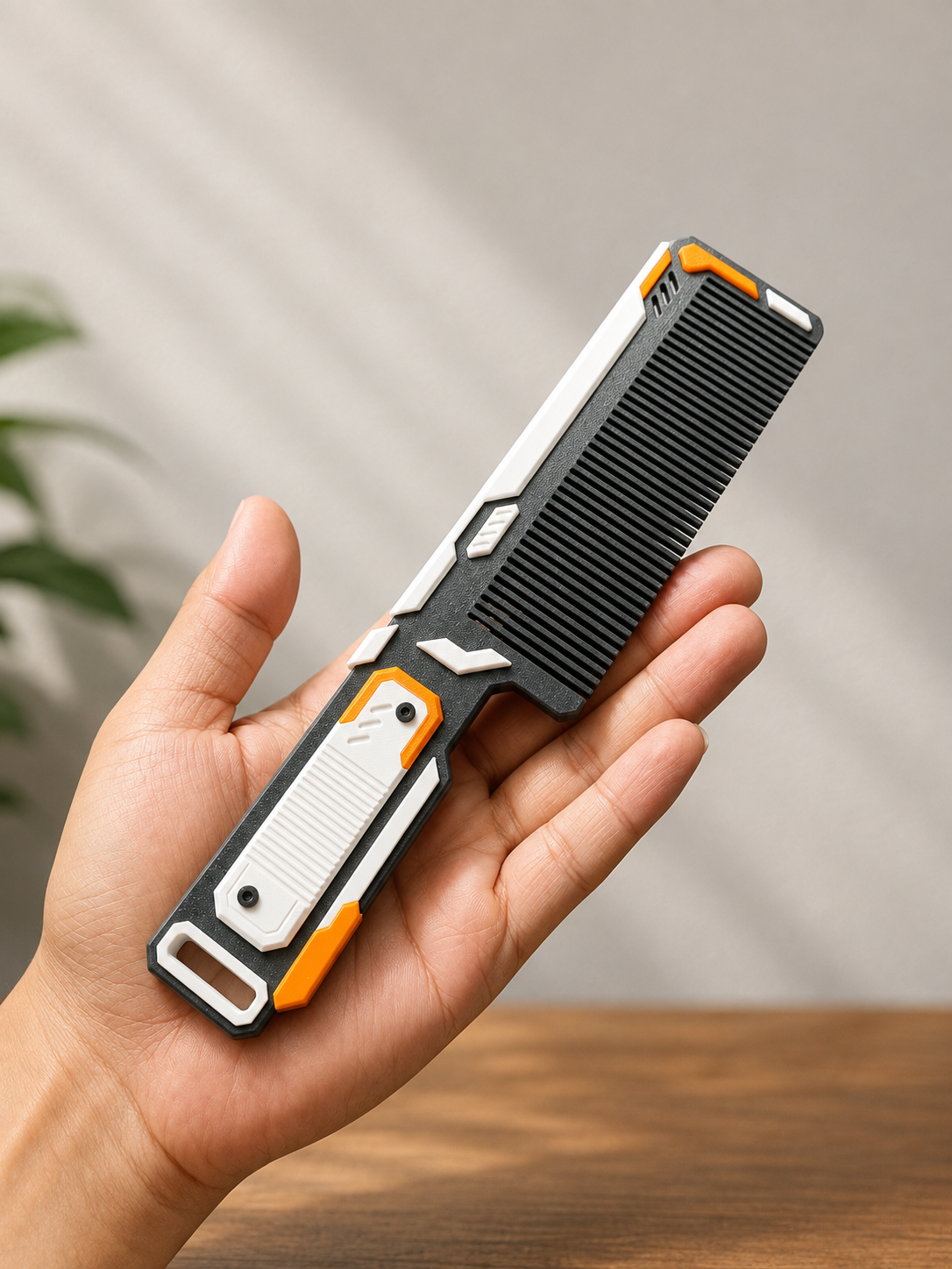 Cyber Comb – Futuristic 3D Printed Hair Comb - 1