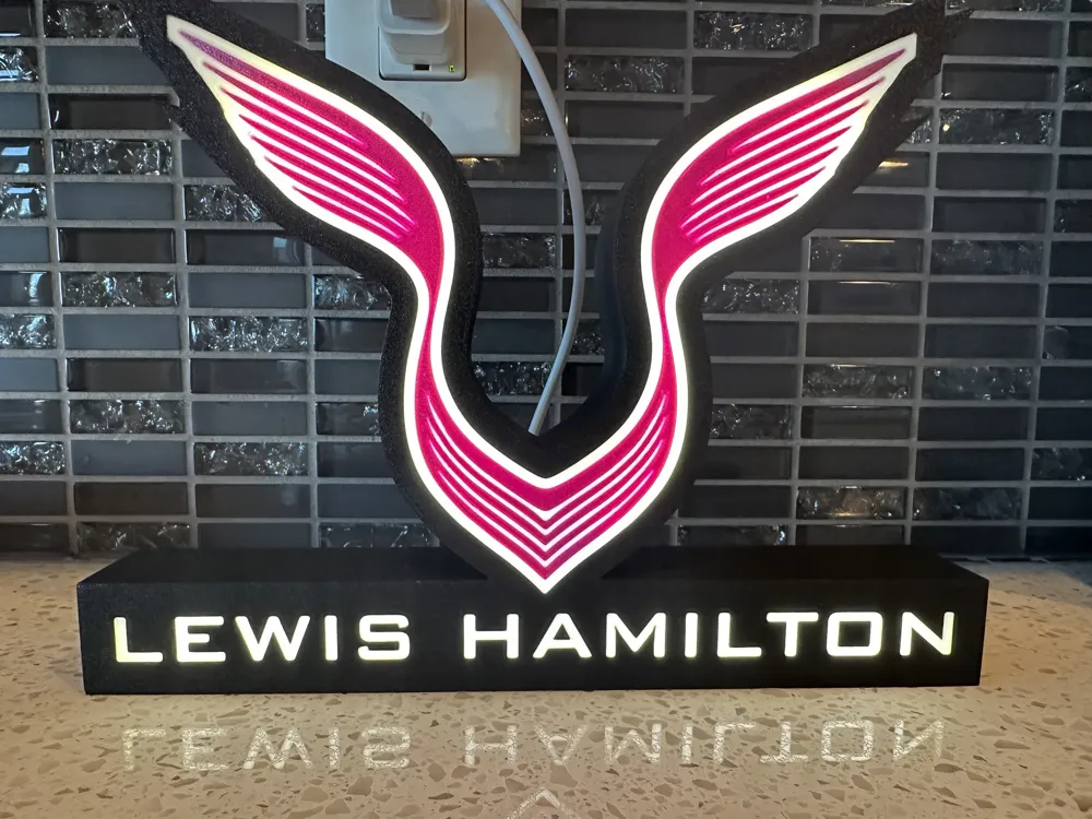 Lewis Hamilton LED lightbox by P78 - MakerWorld