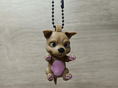 Cute Puppy Keychain - Customizable & Multi-color