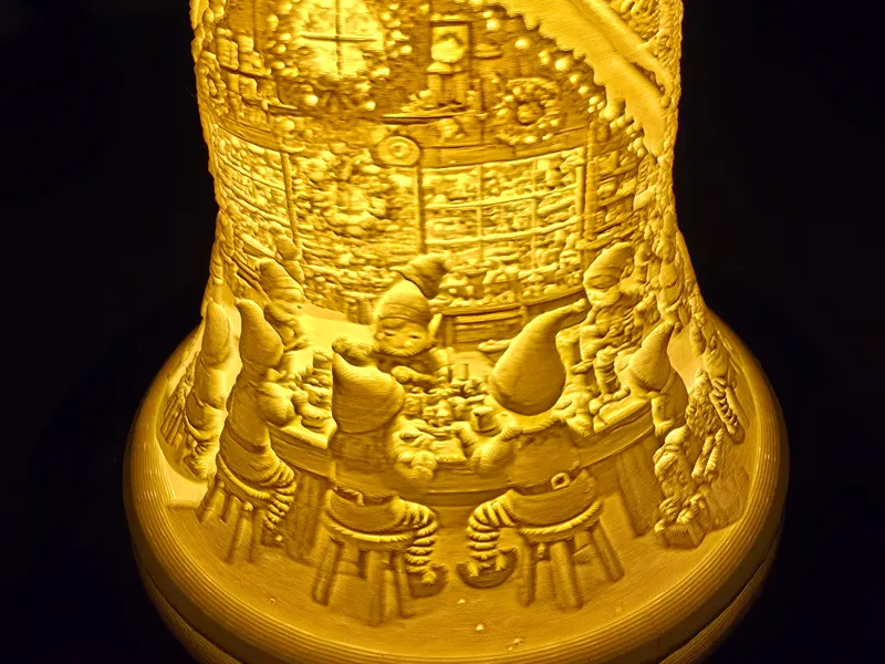 Weihnachtliche Lithophanglocken  Wichtelwerkstatt