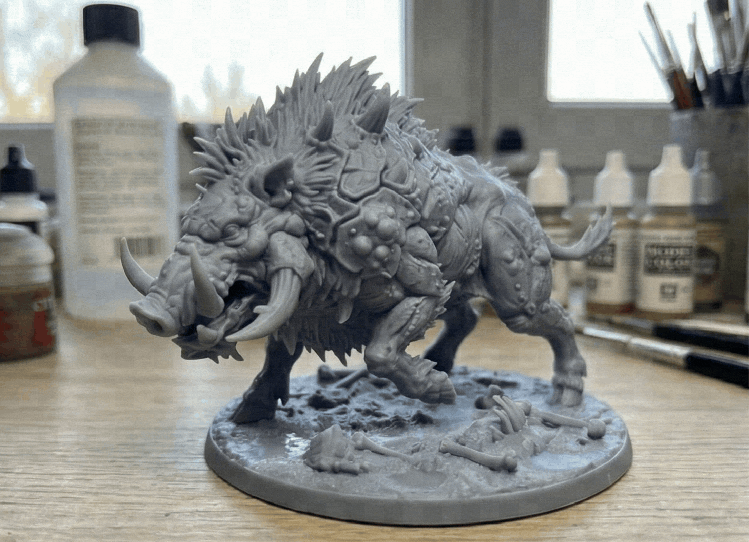 Plague Boar - Undead Dire Beast | RPG Miniature