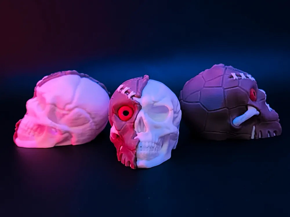 Halloween twosided skull. by Big Plate Chicken MakerWorld