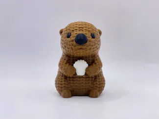 Knitted Otter with Shell