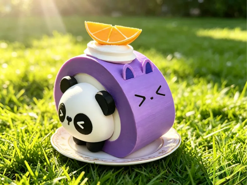 Panda Cat Swiss Roll