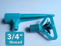 3/4" thread sprinkler and spike on one plate