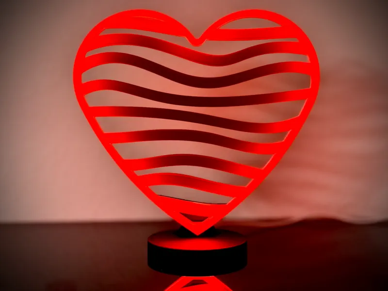 Artistic heart-shaped bedside lamp for LED