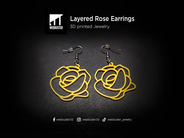 Layered Rose Earrings