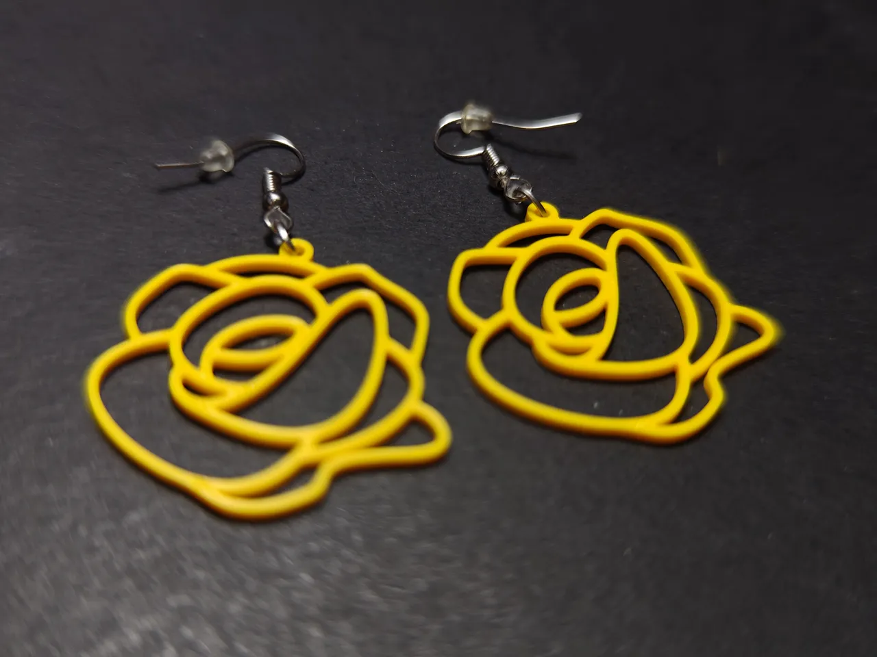 Layered Rose Earrings view 3