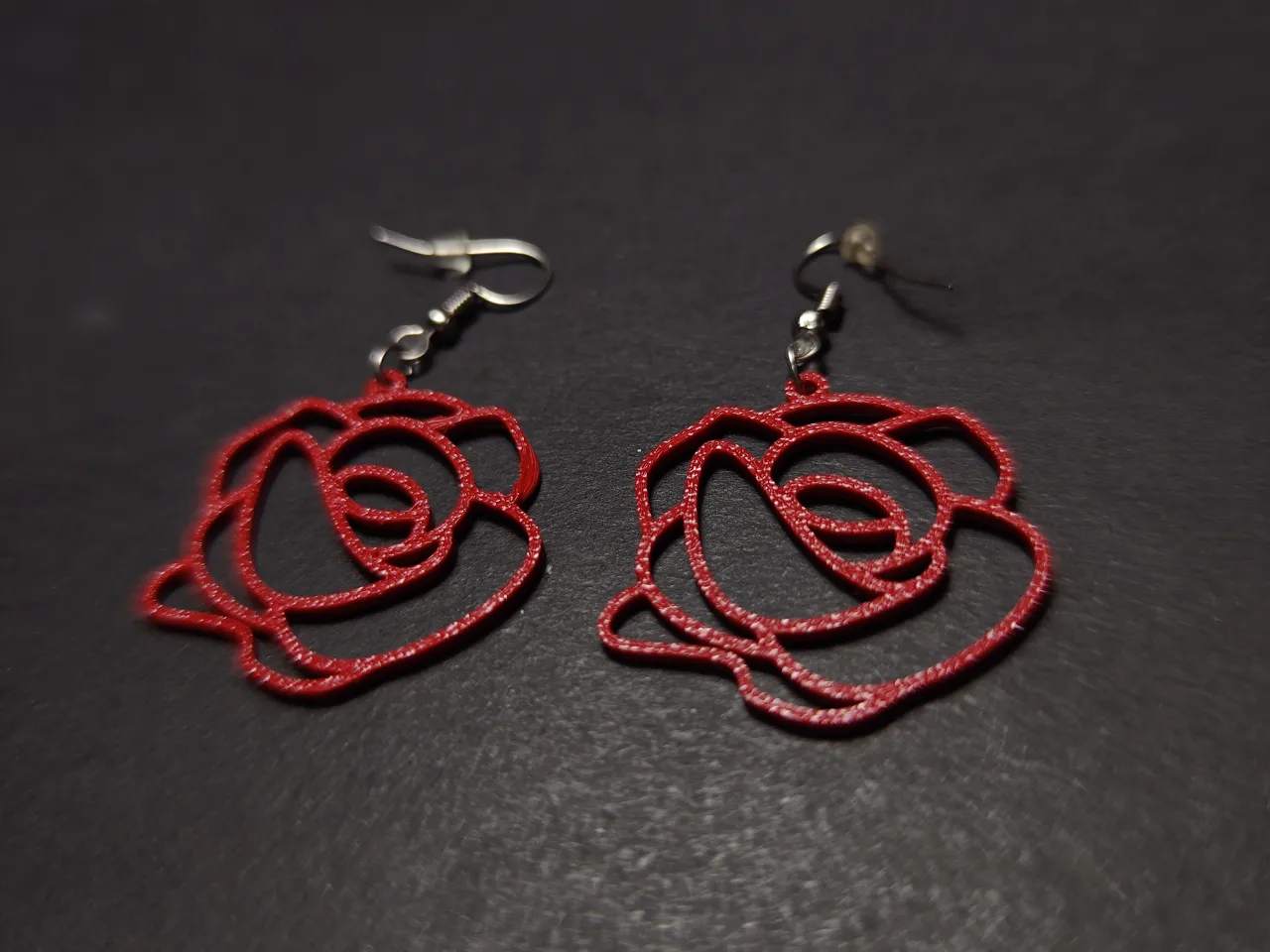 Layered Rose Earrings view 4