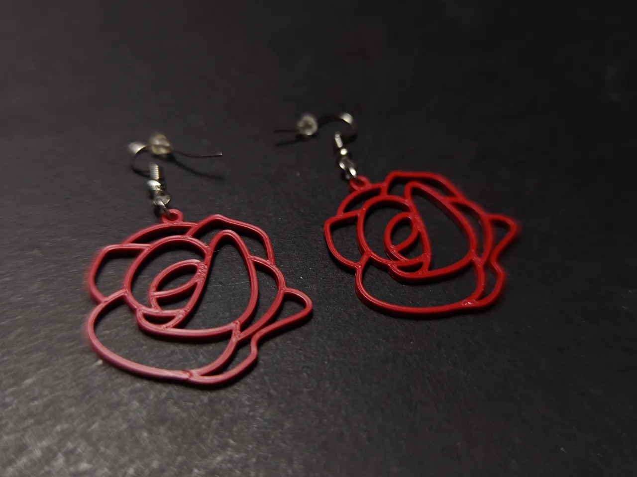 Layered Rose Earrings view 2