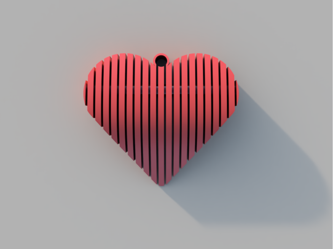 Layered Heart Keychain – Valentine’s Day Edition
