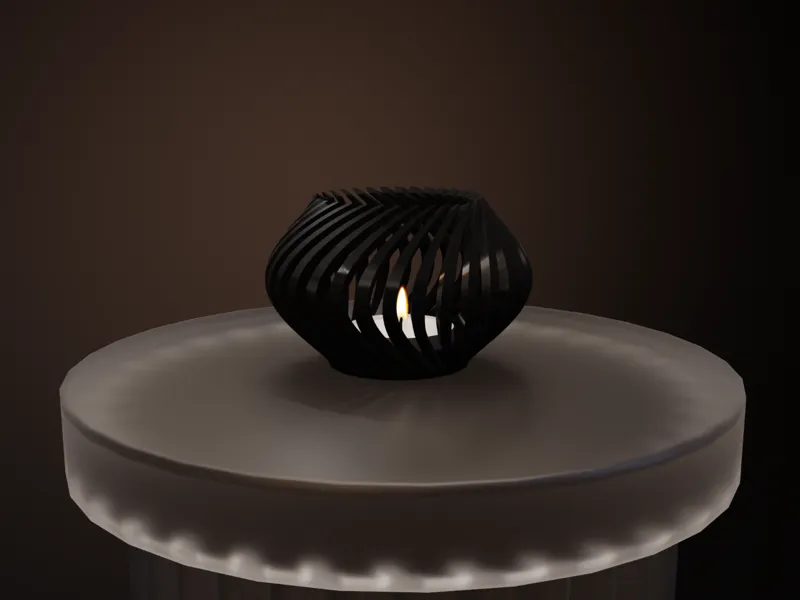 tealight holder vortex inspired minimalist design