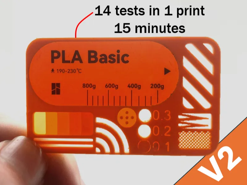 Filliment card with 14 tests -- 15 MINUTE PRINT!