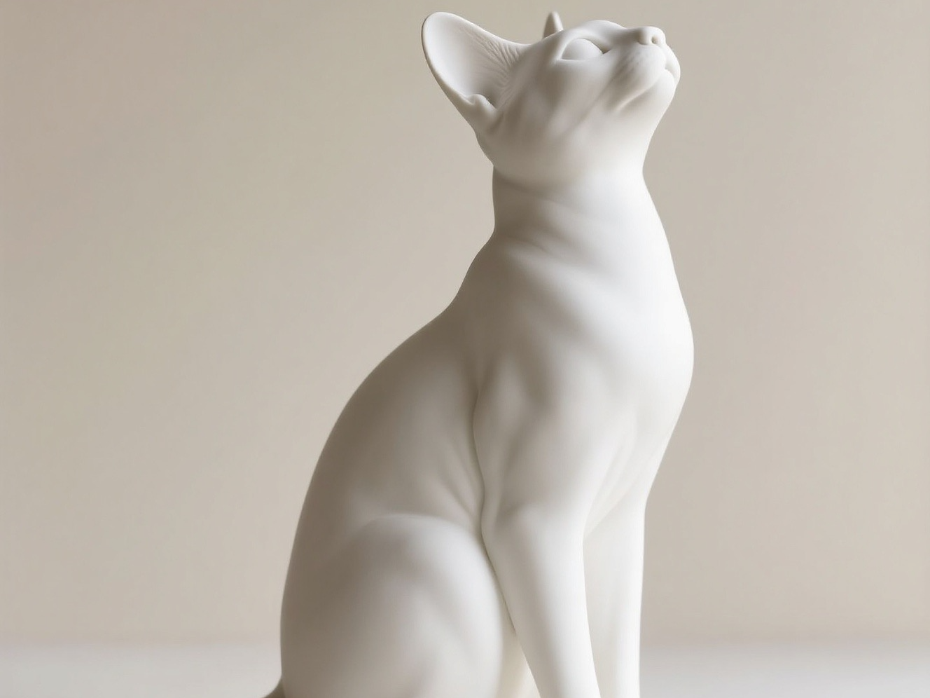 Miniatura 1 do modelo 3D 斯芬克斯猫 无毛猫 创意装饰摆件