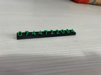 Phone number pad
