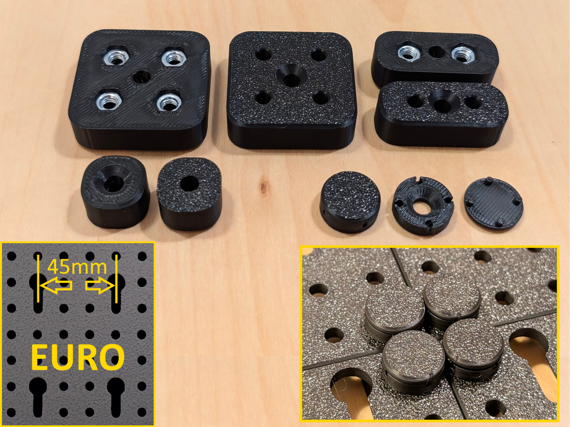 Euro-Lochwand Platten Verbinder + Befestigung