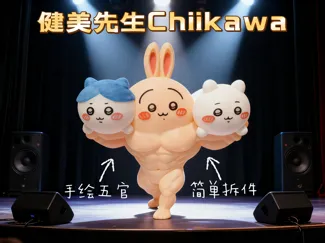 健美先生吉伊卡哇Chiikawa（已拆件）