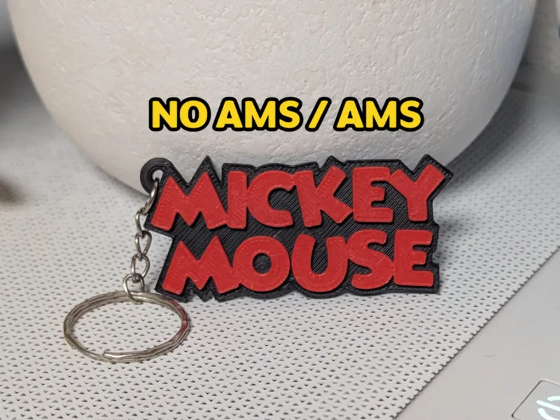 Mickey Mouse Keychain (NO AMS/AMS)