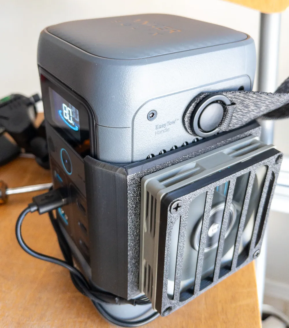 Anker Solix C200 Fan Adapter 80mm - Free 3D Print Model - MakerWorld