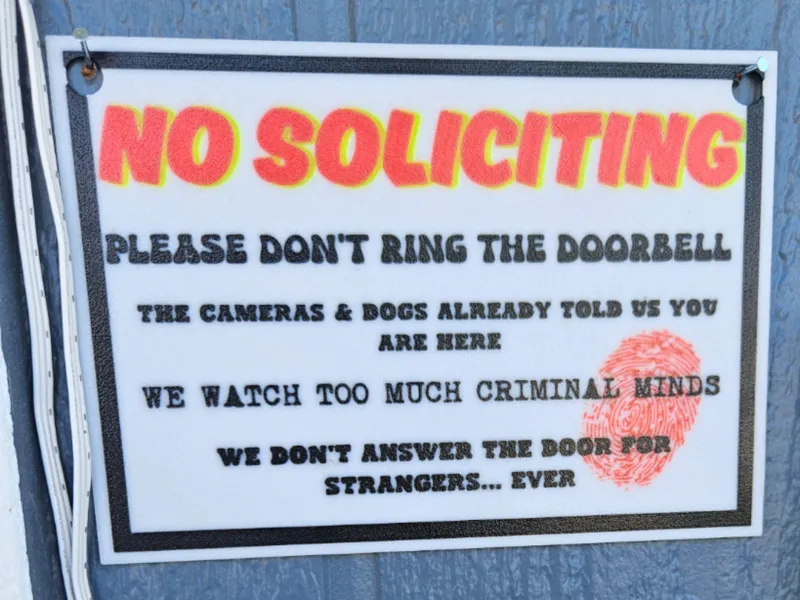 The BEST No Soliciting Sign