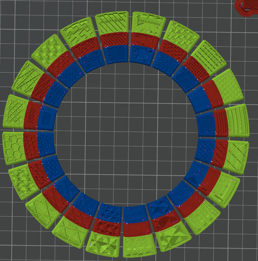 Miniatura 5 do modelo 3D 20 Patterns Infill Reference Display / Swatch 