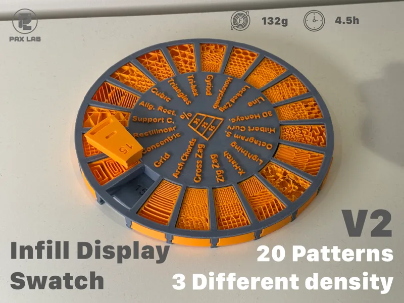 20 Patterns Infill Reference Display / Swatch 