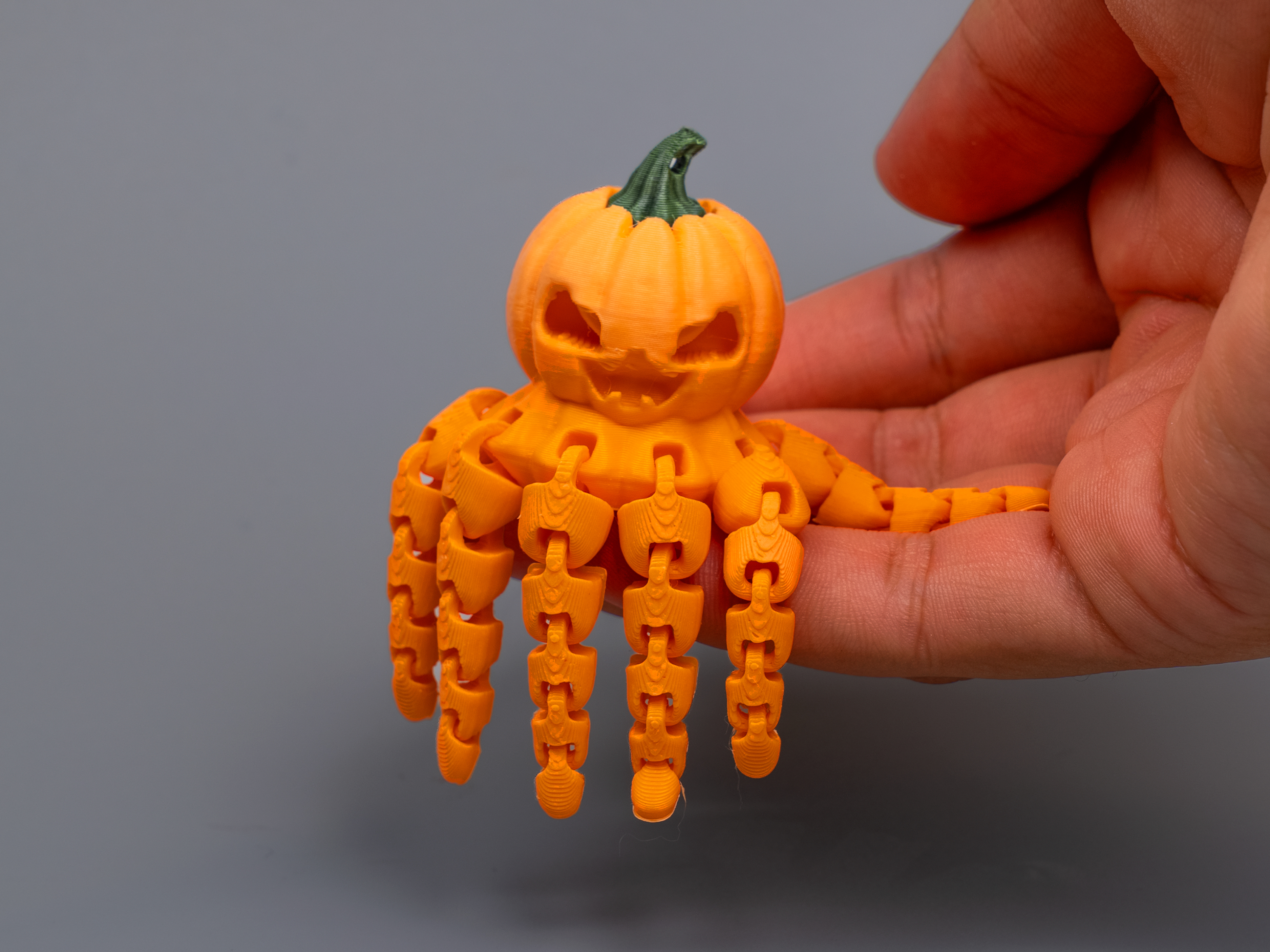 Pumpkin Octopus – Articulated & Keychain - 1