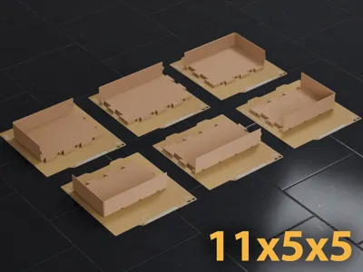 Gridfinity 11x5 Bin 5U A1 Mini Dovetail Split Fit