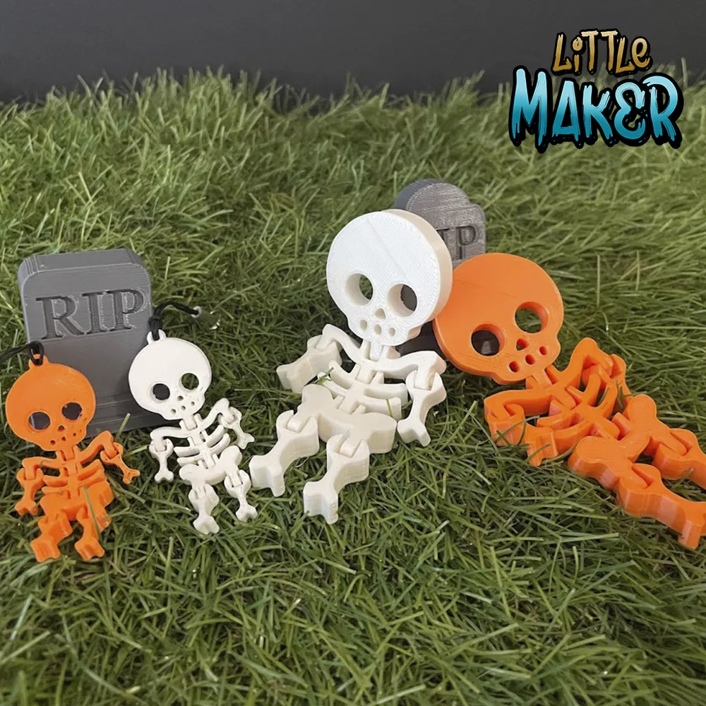 Esqueleto Flexible - Llavero de Esqueleto - Modelo de impresión 3D ...