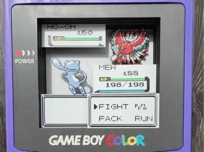 Pokémon Gameboy Color Diorama / Shadowbox / Frame
