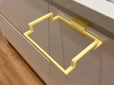 Garbage Bag Holder for Cabinet Door w/ sloped top