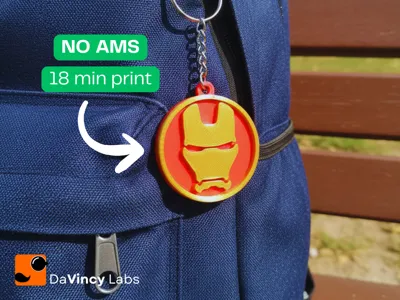 Ironman Helmet Logo Keychain