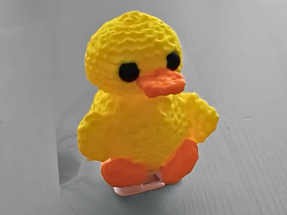 Crocheted Wind Up Walking Duck