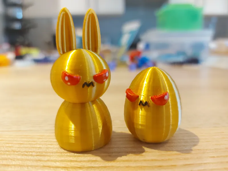 Chibi Evil Easter Egg and Bunny