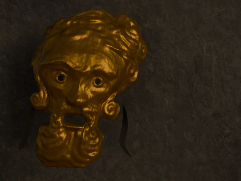 Mask Of The Father // Greek Theater mask by Microplast1c MakerWorld