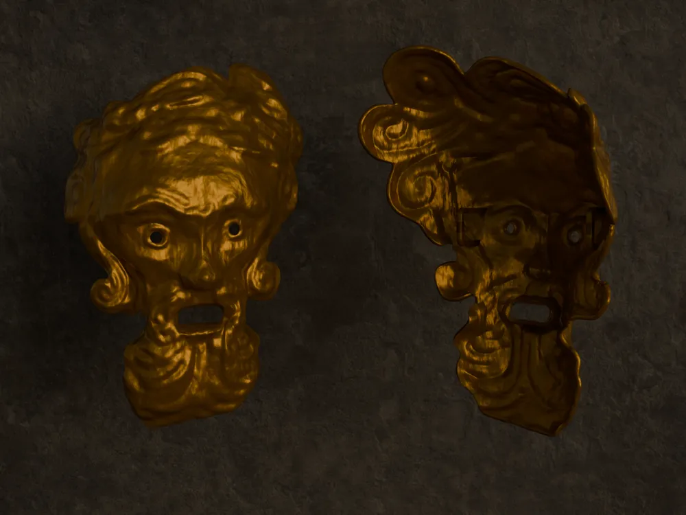 Mask Of The Father // Greek Theater mask by Microplast1c MakerWorld